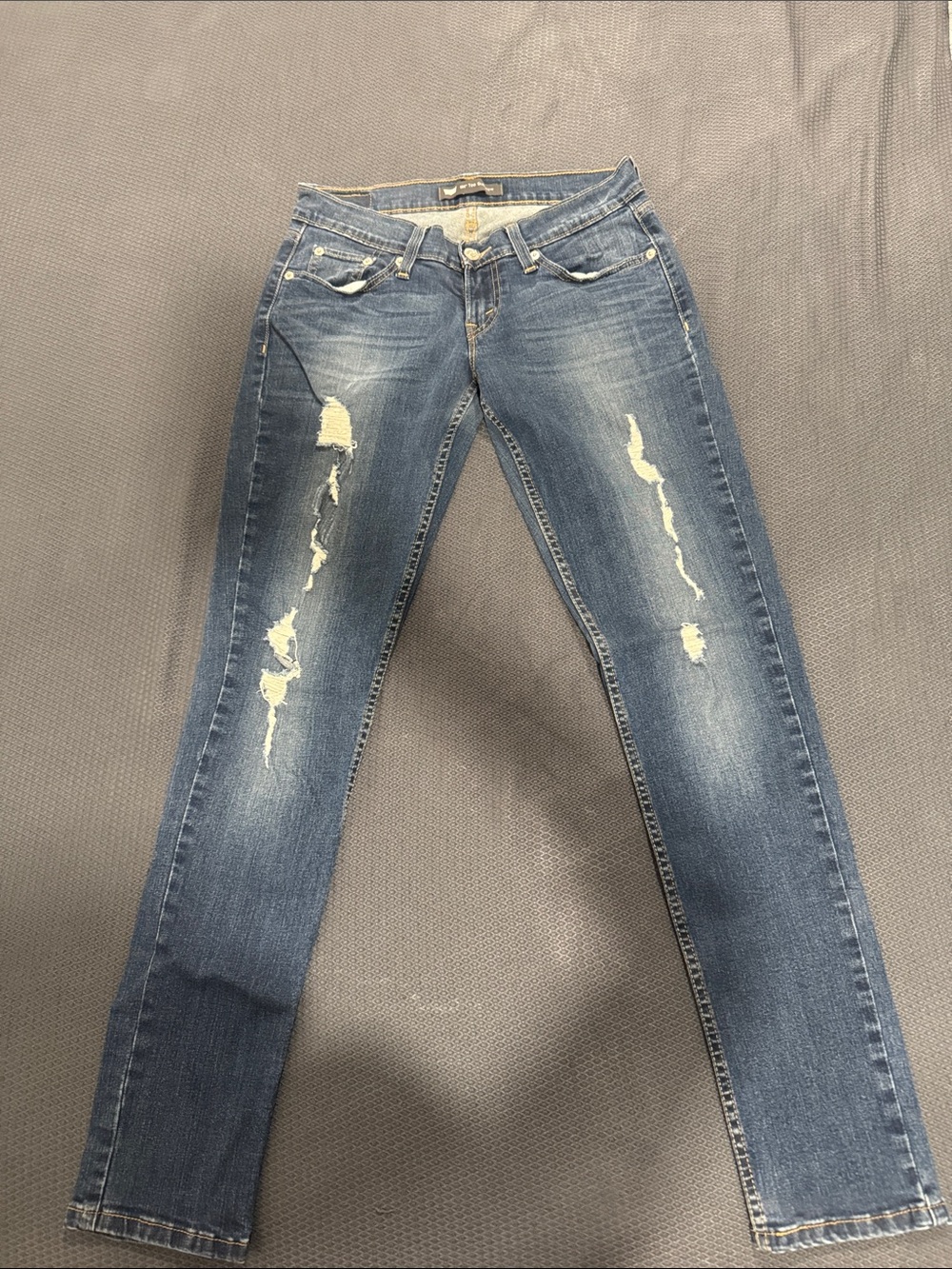 Levi’s Women's Distressed Slim Jeans - Blue 524 Too Superlow